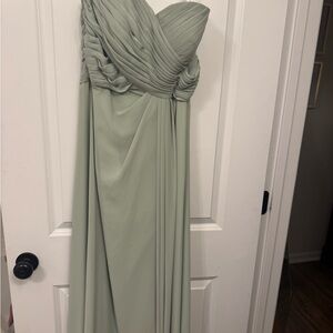 Elegant Sage Green Evening Gown